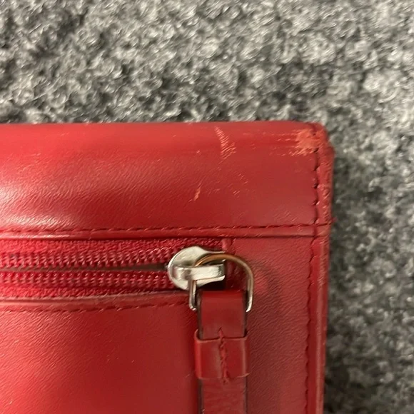 Radley London wallet maroon red Scottie dog puppy trifold English - Picture 4 of 9